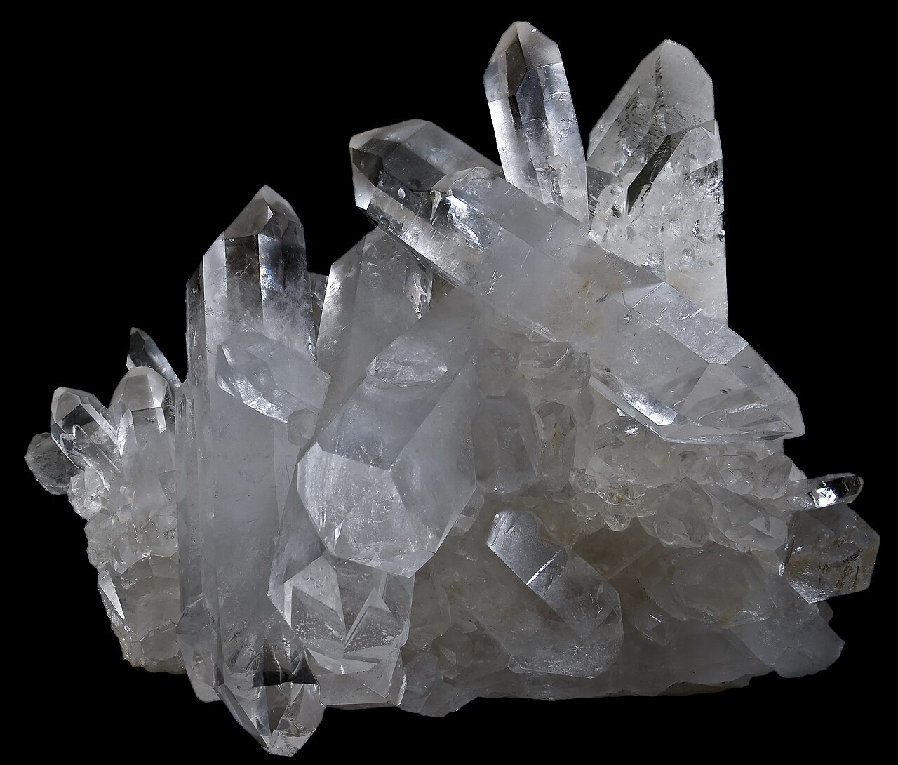 Natural quartz crystal cluster from Minas Gerais, Brazil